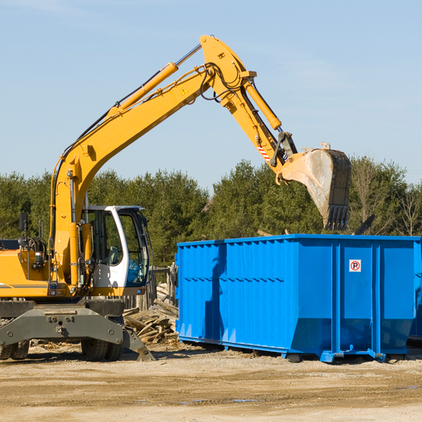 are there any restrictions on where a residential dumpster can be placed in Wellford